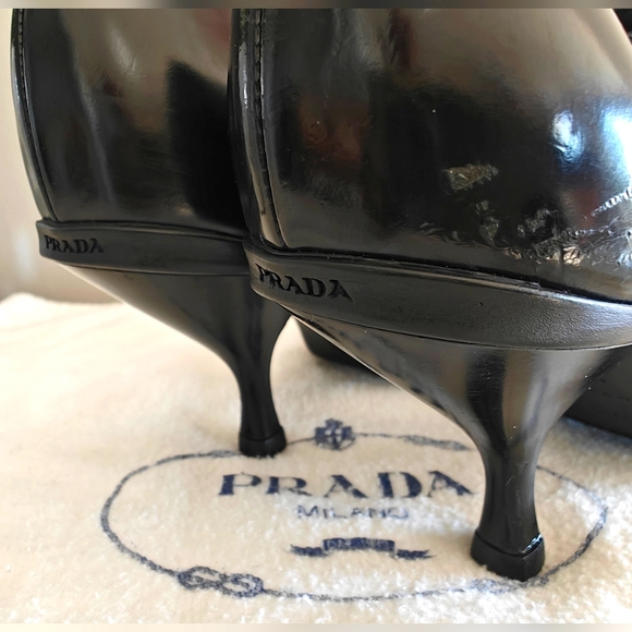 Prada Black T-Strap Kitten Heels| Size 39 EU (9) | With Prada Shoe Bag (EUC) - Picture 8 of 15